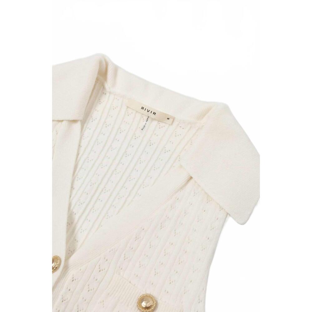 NEW RIVIR women's pointelle mini dress in white - Picture 4 of 6